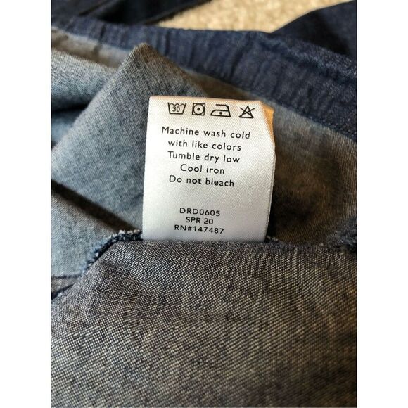 Draper James Women’s Blue Jean Wrap Style Short Sleeve Dress Size 6 - Picture 8 of 10